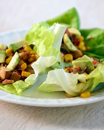baked tofu lettuce wraps