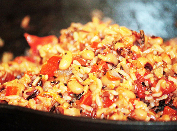 Black-Eyed Peas and Wild Rice