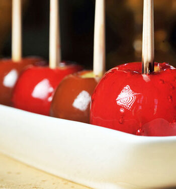 serving dish containing candy apples