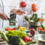 Restaurant Kitchen with working chefs.
