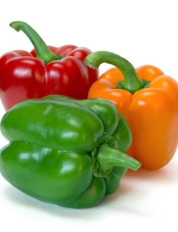 Red, Orange, and Green Bell Peppers