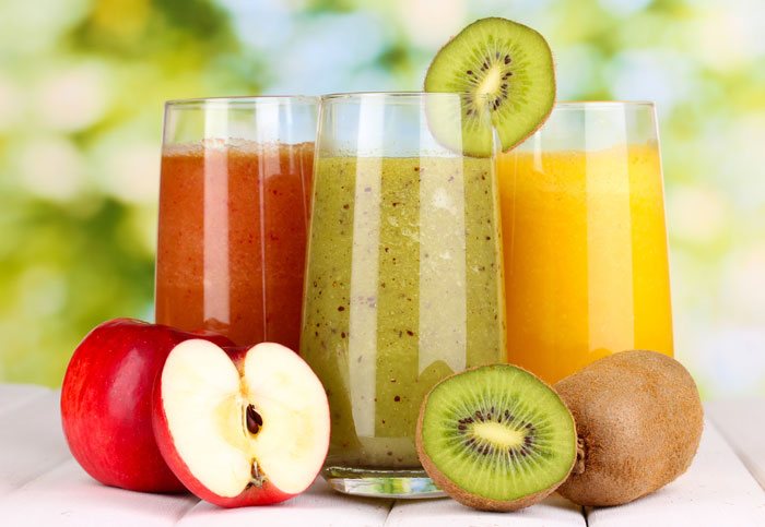 Three glasses of Juice.