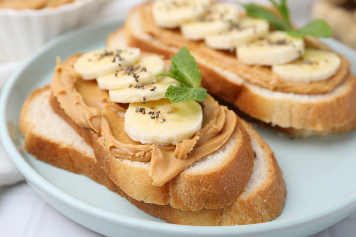Peanut Butter and banana sandwiches.